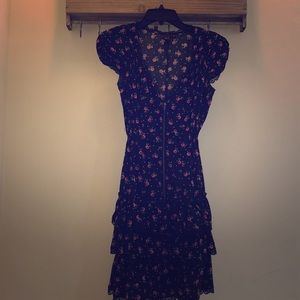 Cute black dress with flower pattern